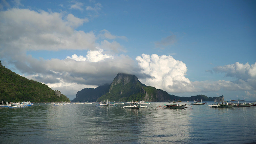 Philippines harbour and mountains