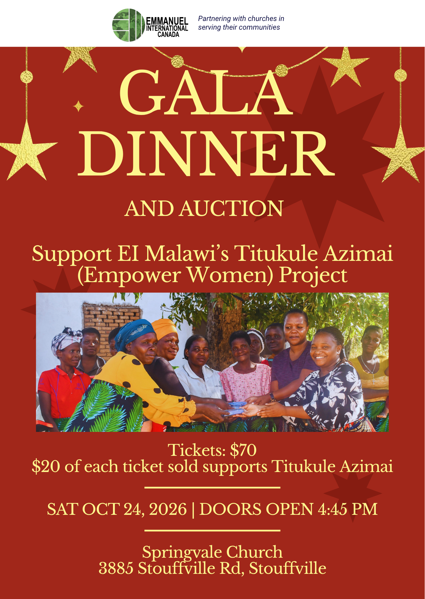 Dîner de gala de financement | samedi 5 novembre