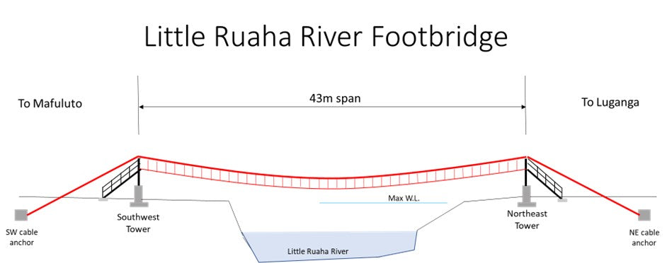 A River Footbridge in Tanzania